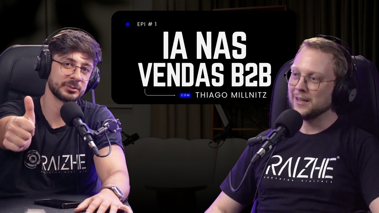 Gravação do podcast Chuva de Leads no estúdio VideocastLab